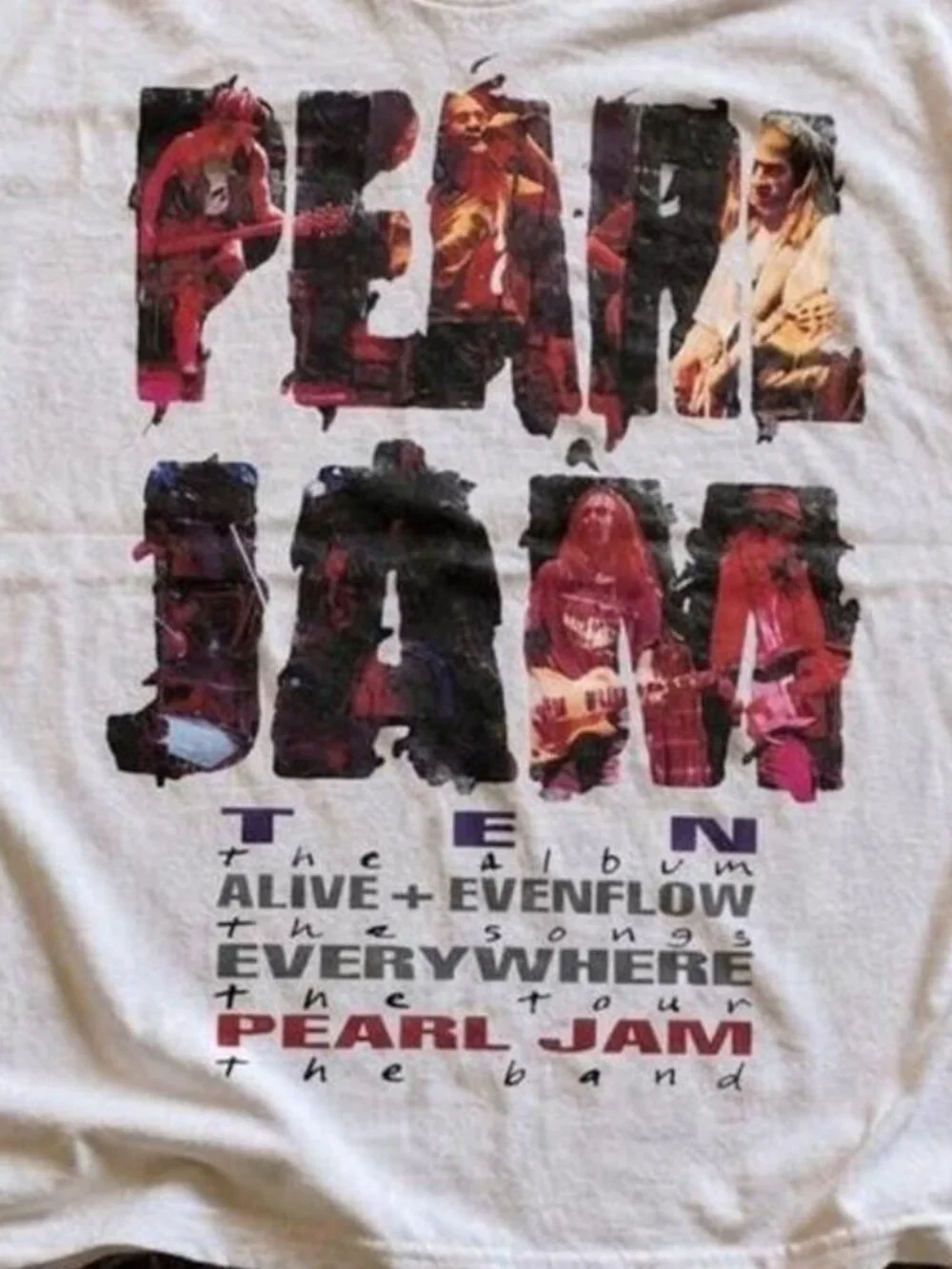 White Pearl Jam T shirt